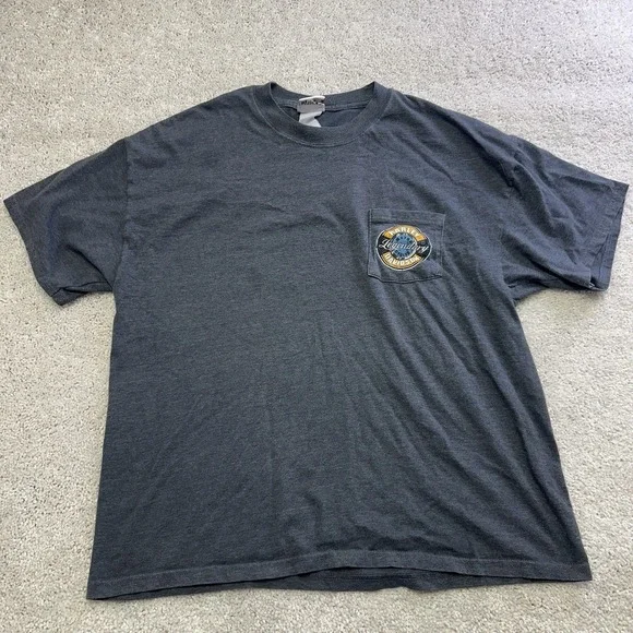 Harley Davidson Motorcycles North Country Augusta Maine Tee Shirt Gray Men's XL - Picture 3 of 8